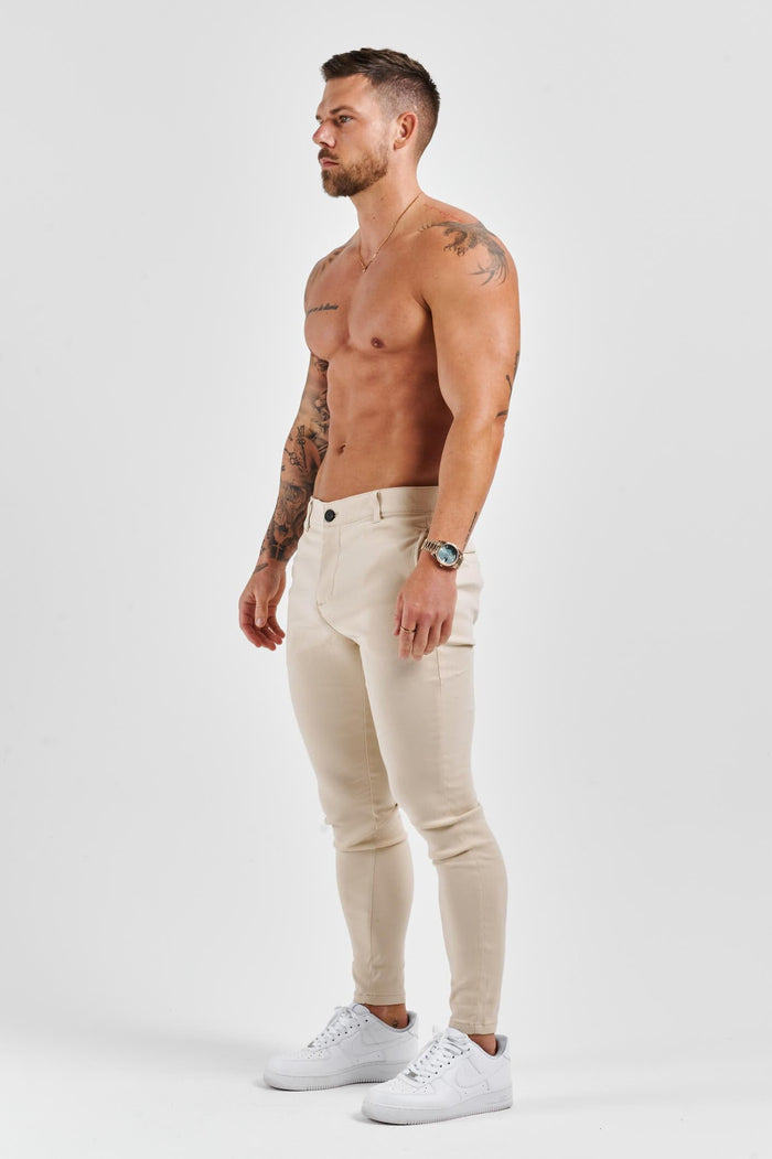 STRETCH COMFORT TROUSER - STONE