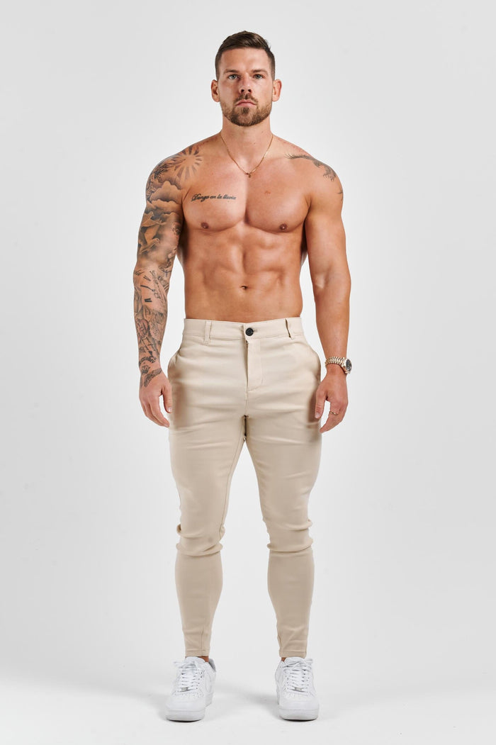 STRETCH COMFORT TROUSER - STONE