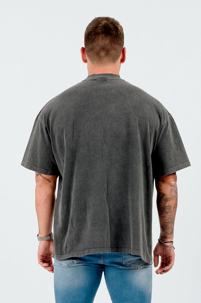 ADMIRED PRINT T-SHIRT - WASHED GREY