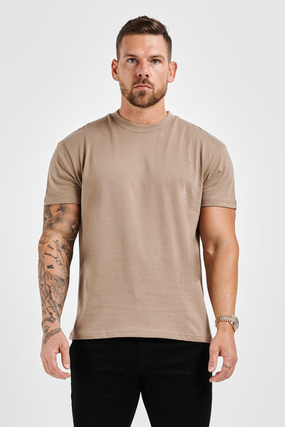 BASIC-T-SHIRT - TAUPE