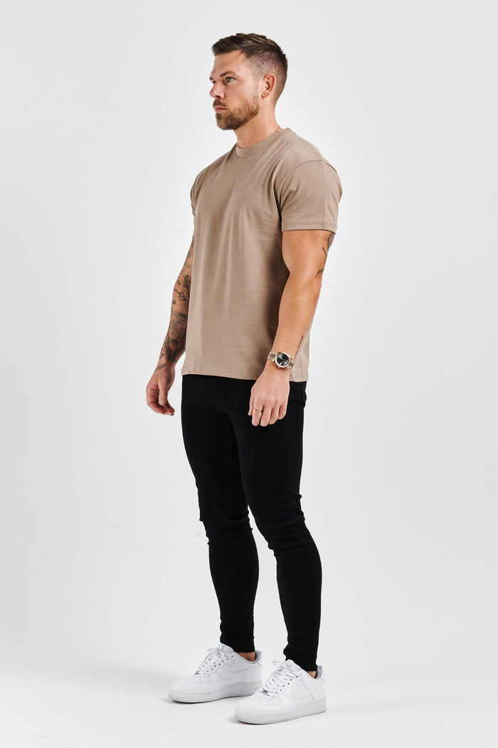 BASIC-T-SHIRT - TAUPE