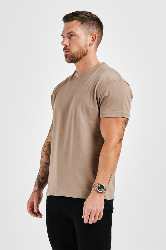 BASIC-T-SHIRT - TAUPE