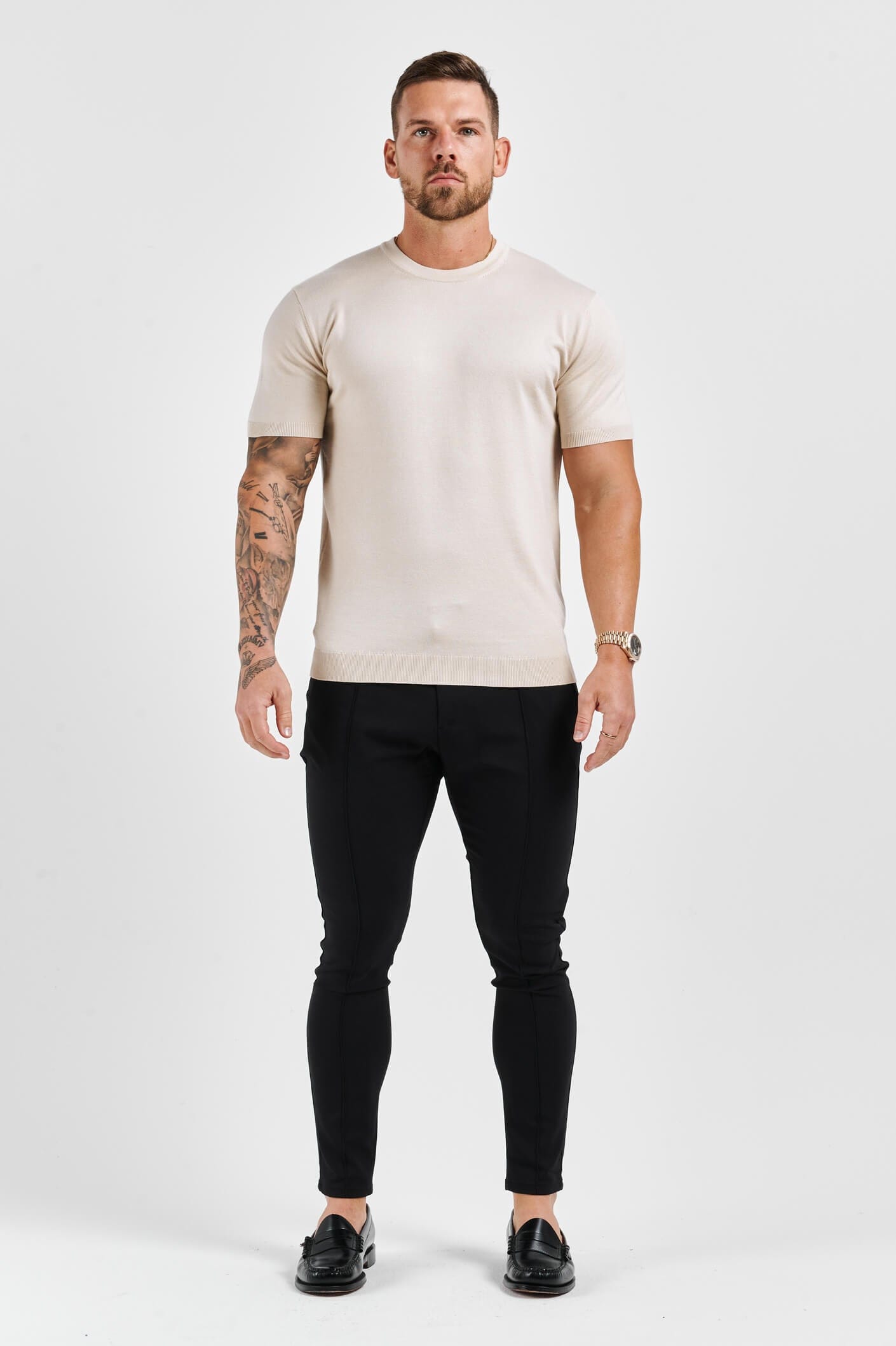 Legend London T-SHIRT KNIT T-SHIRT - BEIGE