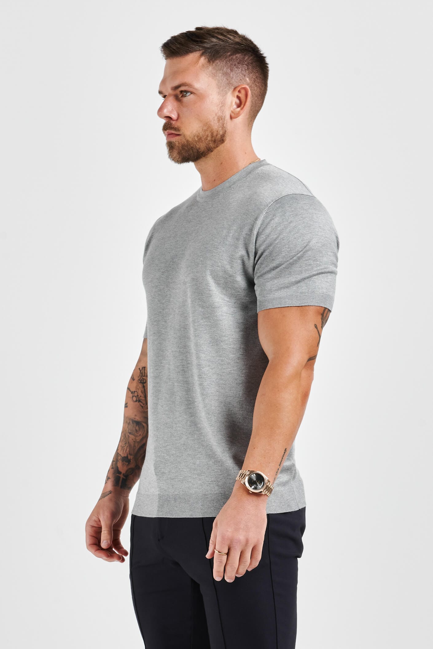 Legend London T-SHIRT KNIT T-SHIRT - GREY