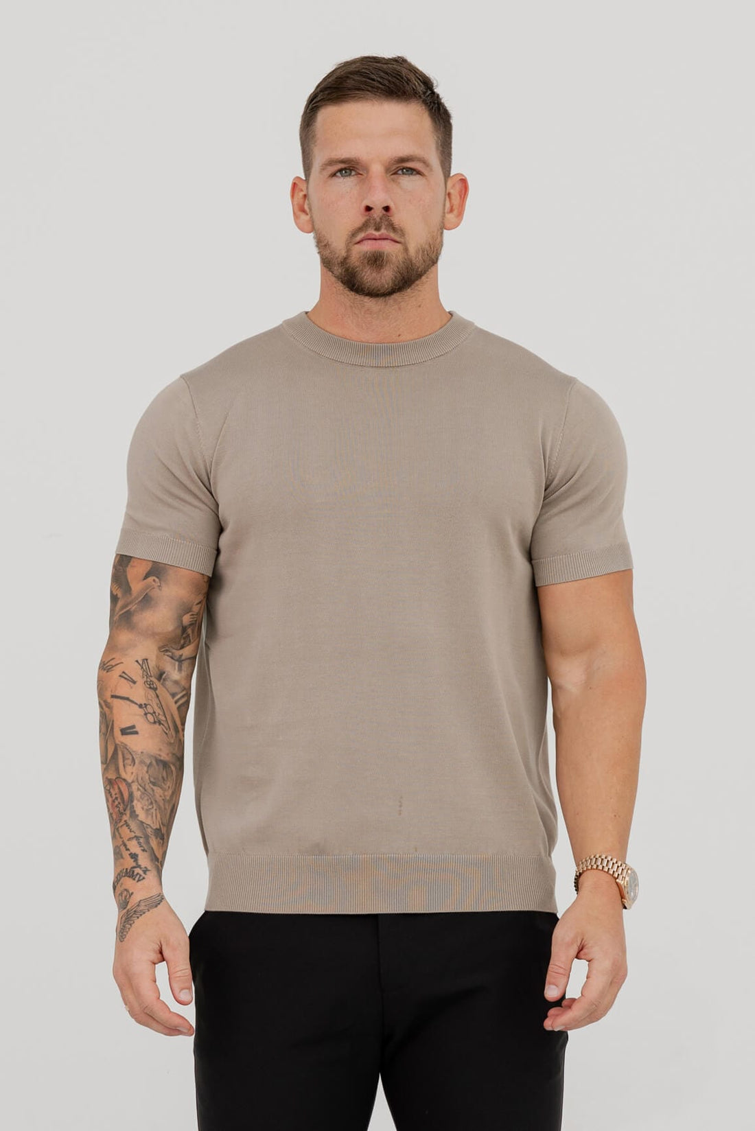 Legend London T-SHIRT KNIT T-SHIRT - KHAKI