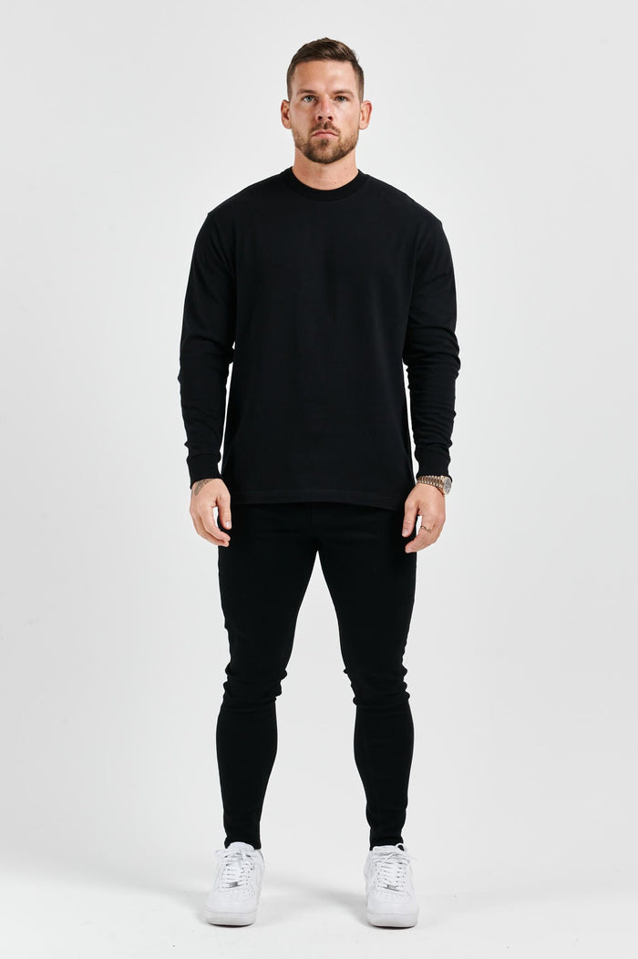 LEGEND BASICS LONG SLEEVE T-SHIRT - BLACK