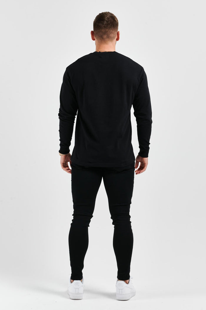 LEGEND BASICS LONG SLEEVE T-SHIRT - BLACK