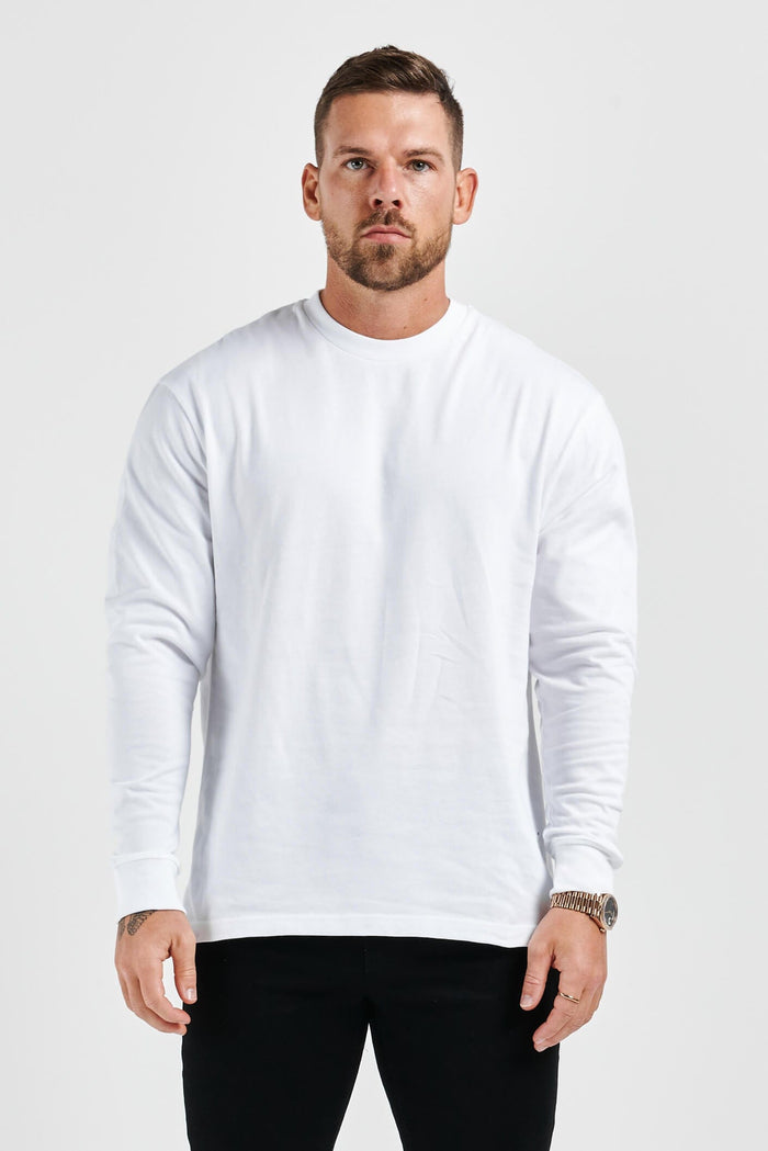 LEGEND BASICS LANGARM-T-SHIRT – WEISS