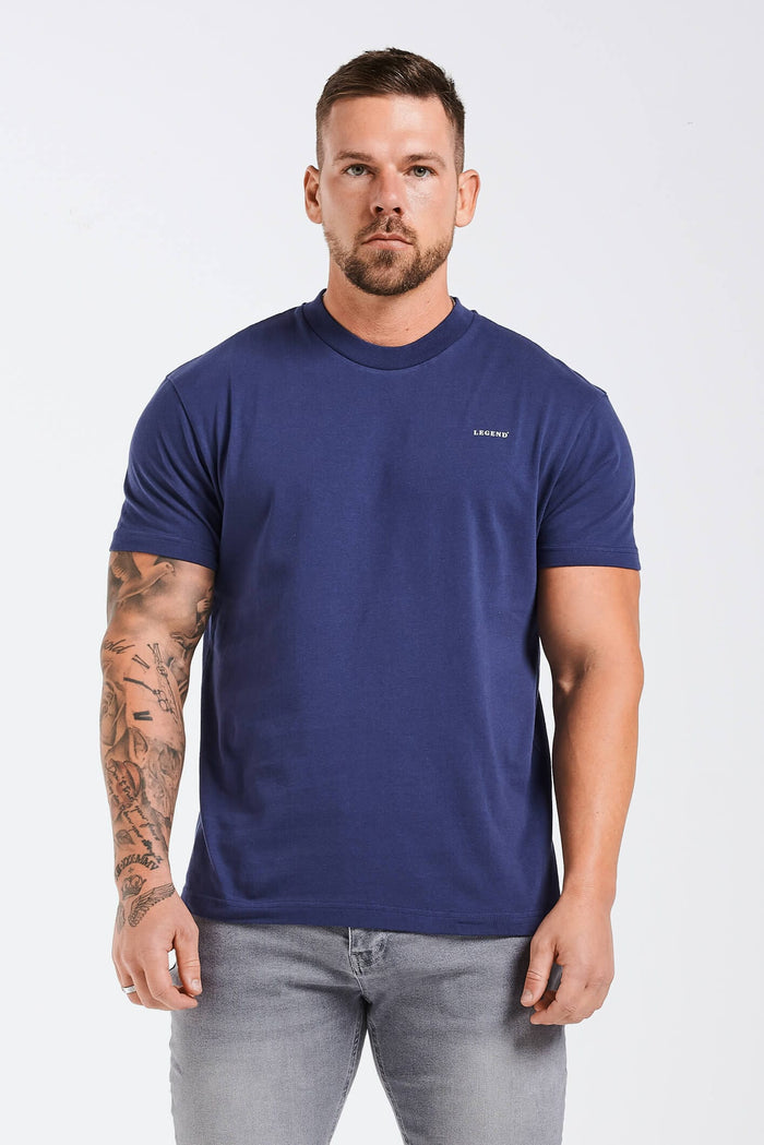 LEGEND* BASICS MUSCLE FIT T-SHIRT – DUNKELNAVY