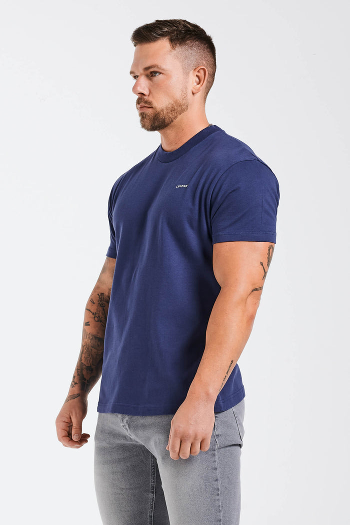 LEGEND* BASICS SPIERT-SHIRT - DONKER MARINE