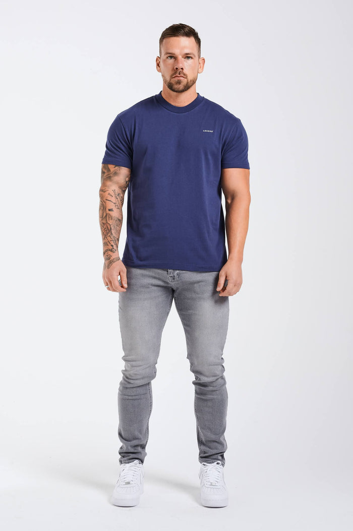 LEGEND* BASICS SPIERT-SHIRT - DONKER MARINE