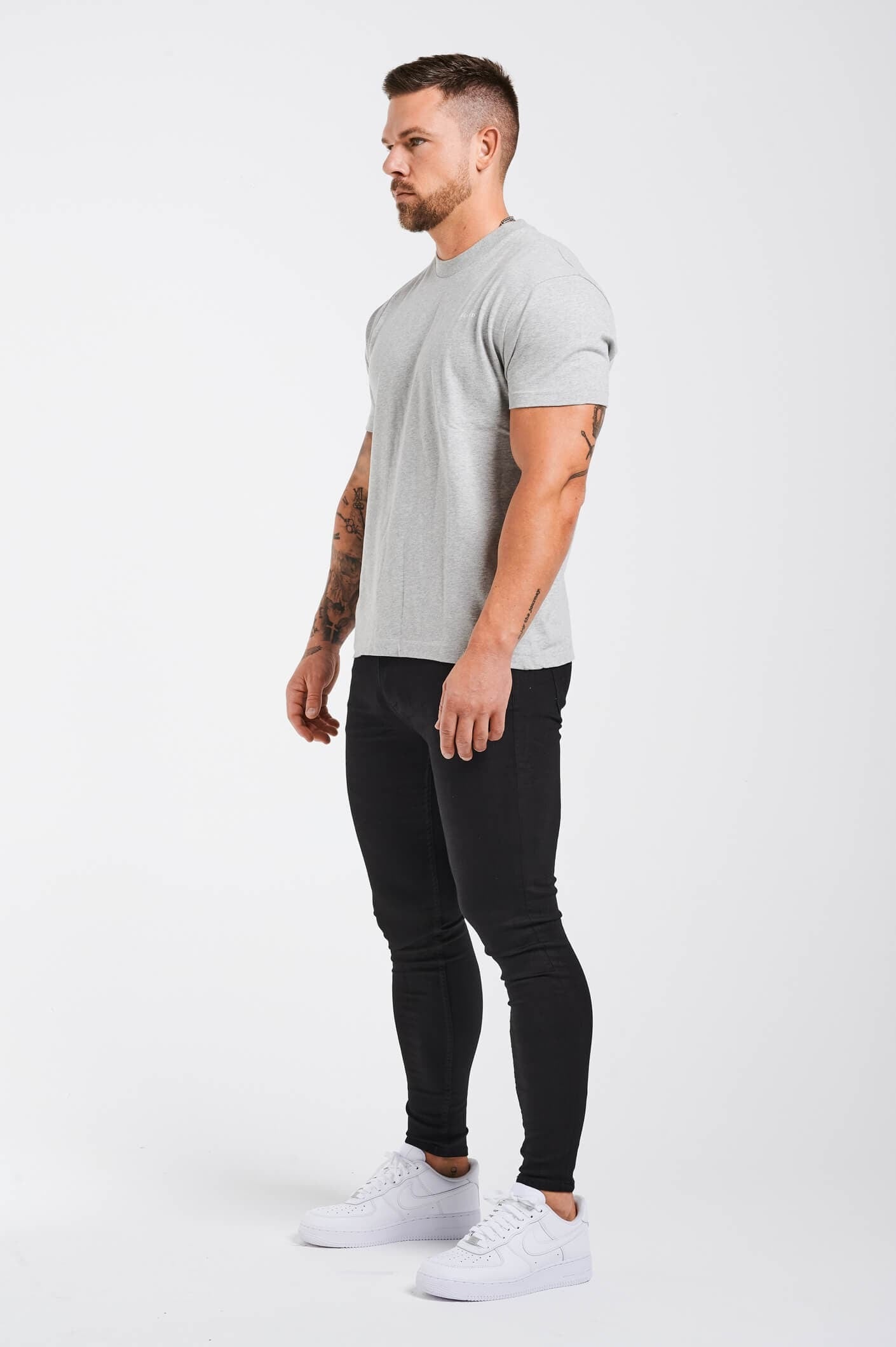 LEGEND* BASICS MUSCLE FIT T-SHIRT – GRAU MARL