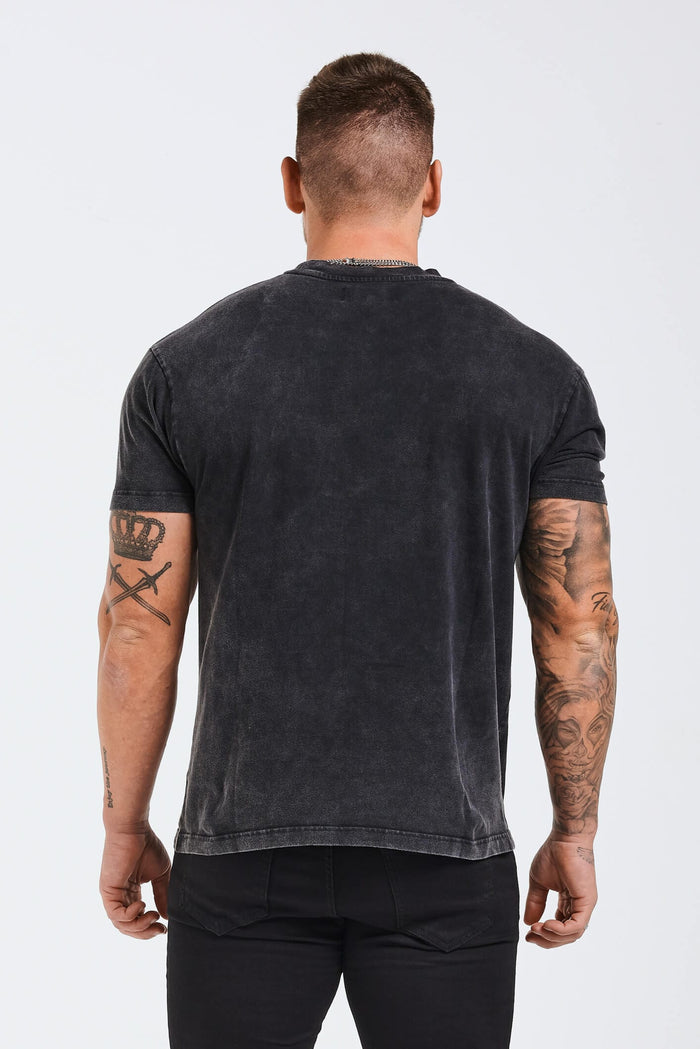 LEGEND* BASICS MUSCLE FIT T-SHIRT – GEWASCHTES GRAU