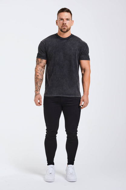 LEGEND* BASICS MUSCLE FIT T-SHIRT – GEWASCHTES GRAU