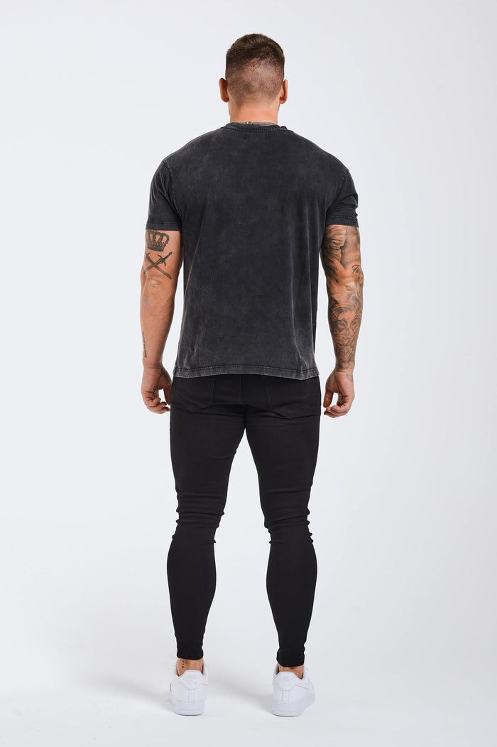 LEGEND* BASICS MUSCLE T-SHIRT - GEWASSEN GRIJS