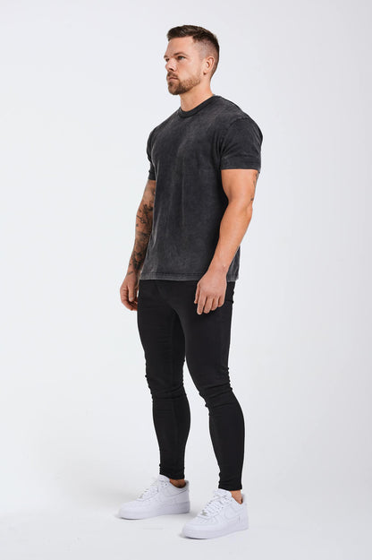 LEGEND* BASICS MUSCLE FIT T-SHIRT – GEWASCHTES GRAU