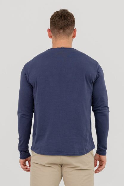 Legend London T-SHIRT LONG SLEEVE TOP - INDIGO NAVY