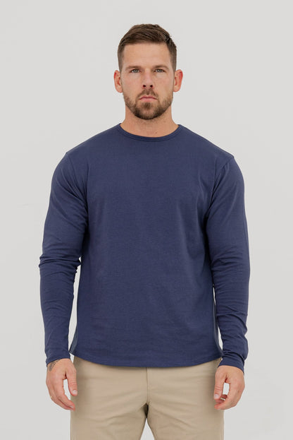 Legend London T-SHIRT LONG SLEEVE TOP - INDIGO NAVY