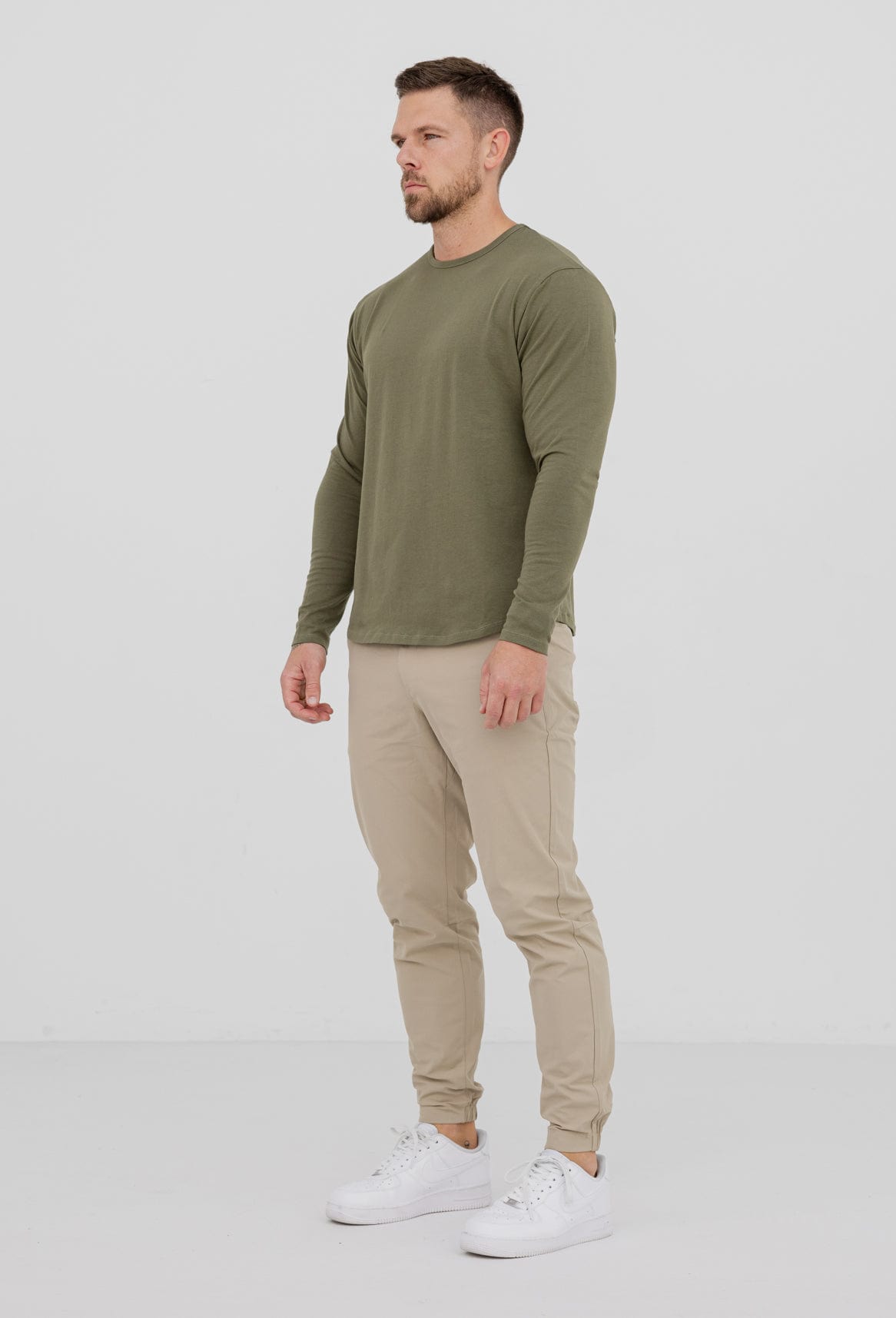 Legend London T-SHIRT LONG SLEEVE TOP - OLIVE