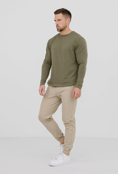 Legend London T-SHIRT LONG SLEEVE TOP - OLIVE