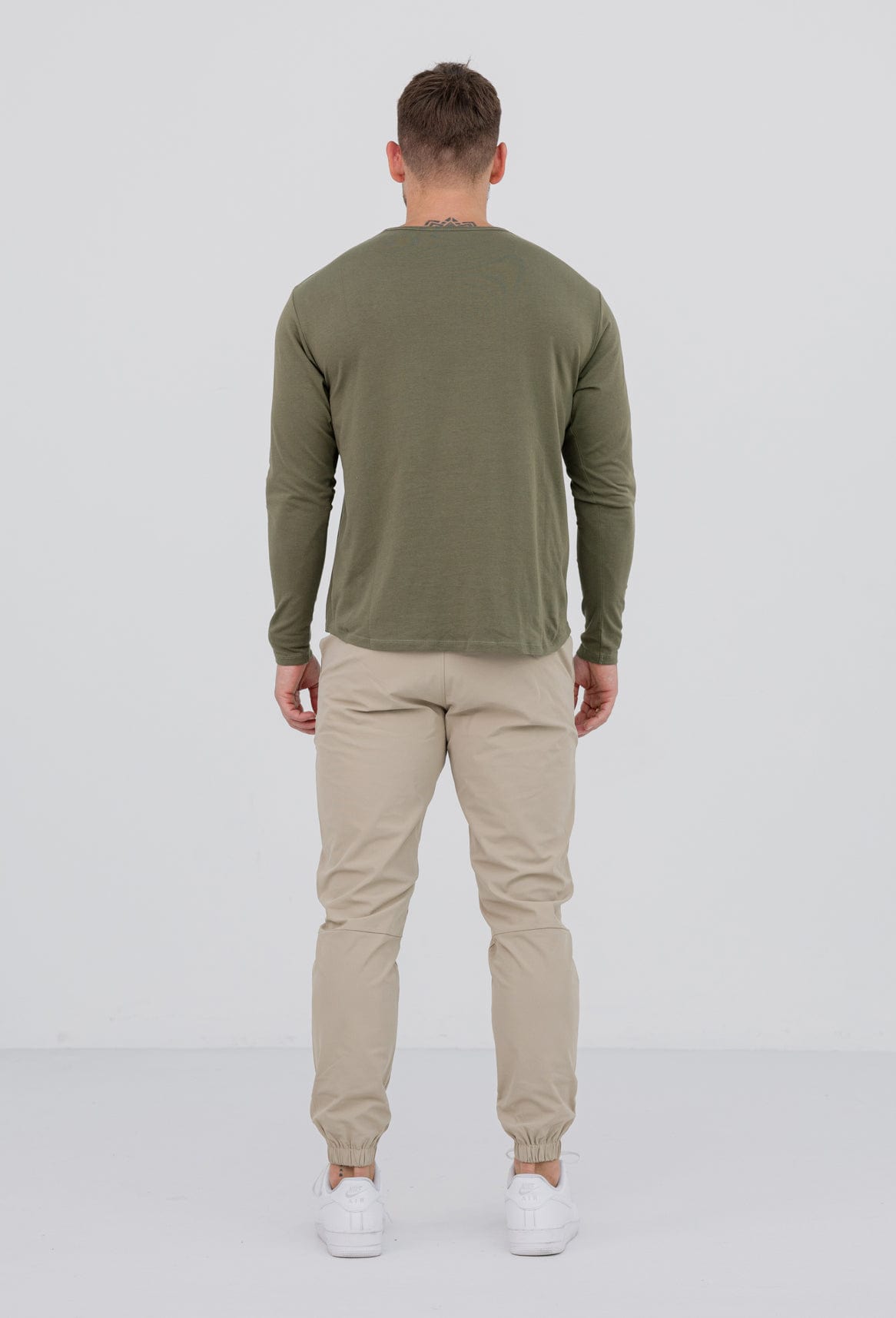 Legend London T-SHIRT LONG SLEEVE TOP - OLIVE