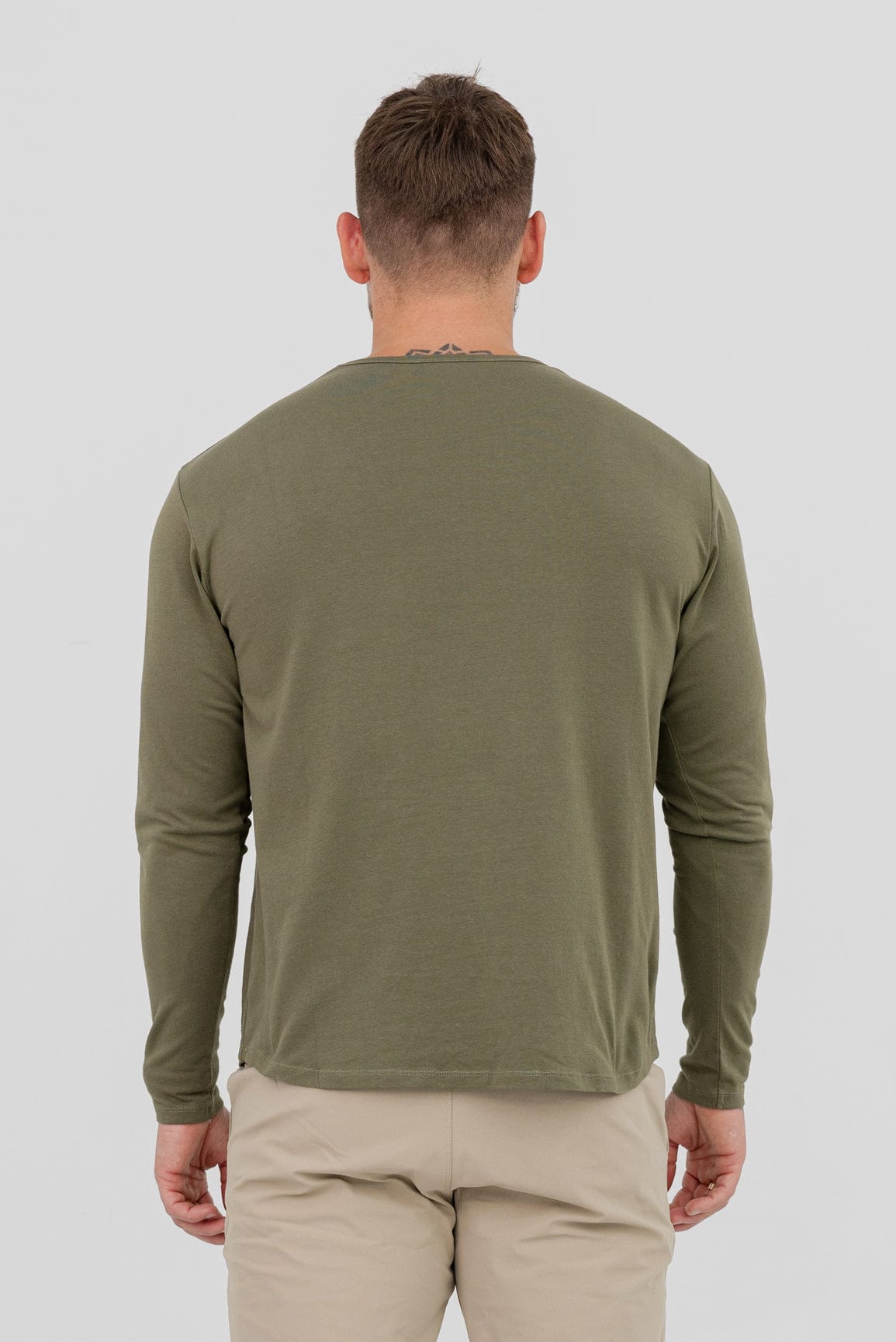 Legend London T-SHIRT LONG SLEEVE TOP - OLIVE