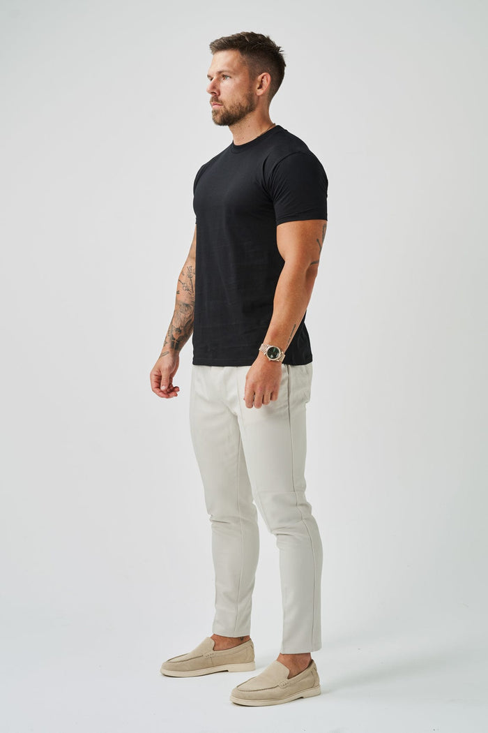 LUXE MERCERISED T-SHIRT - BLACK