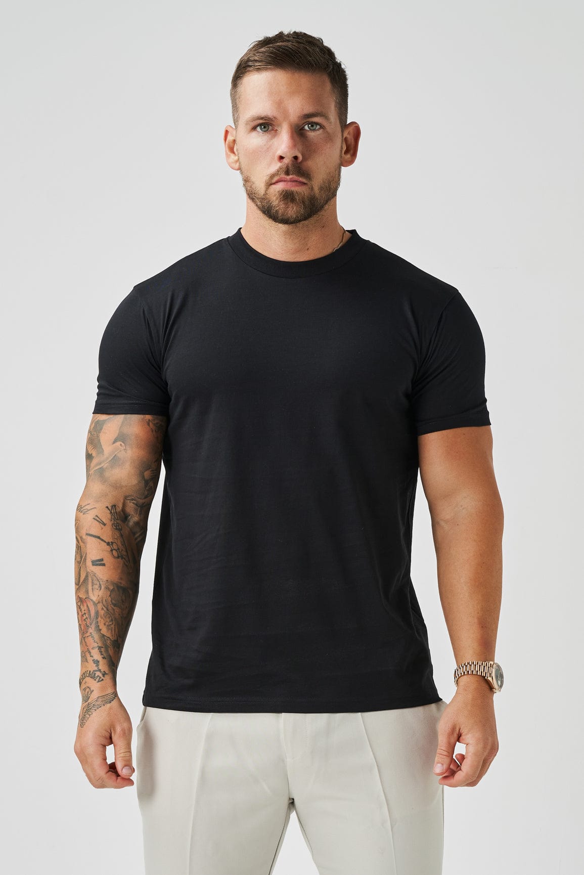 Legend London T-SHIRT LUXE MERCERISED T-SHIRT - BLACK