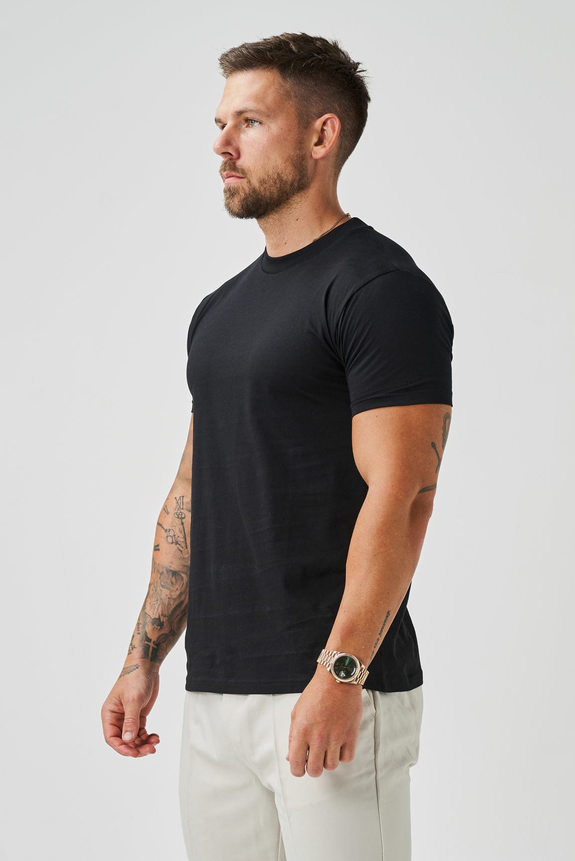 Legend London T-SHIRT LUXE MERCERISED T-SHIRT - BLACK