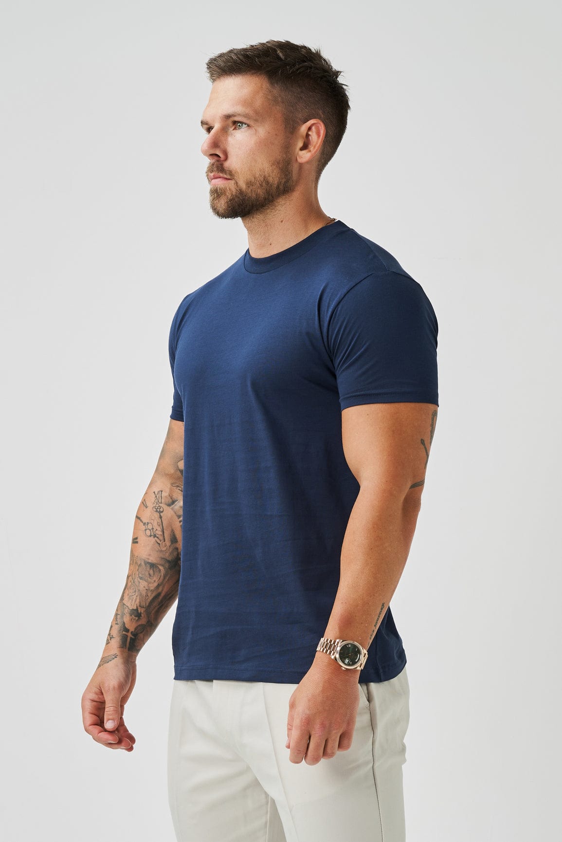 Legend London T-SHIRT LUXE MERCERISED T-SHIRT - NAVY