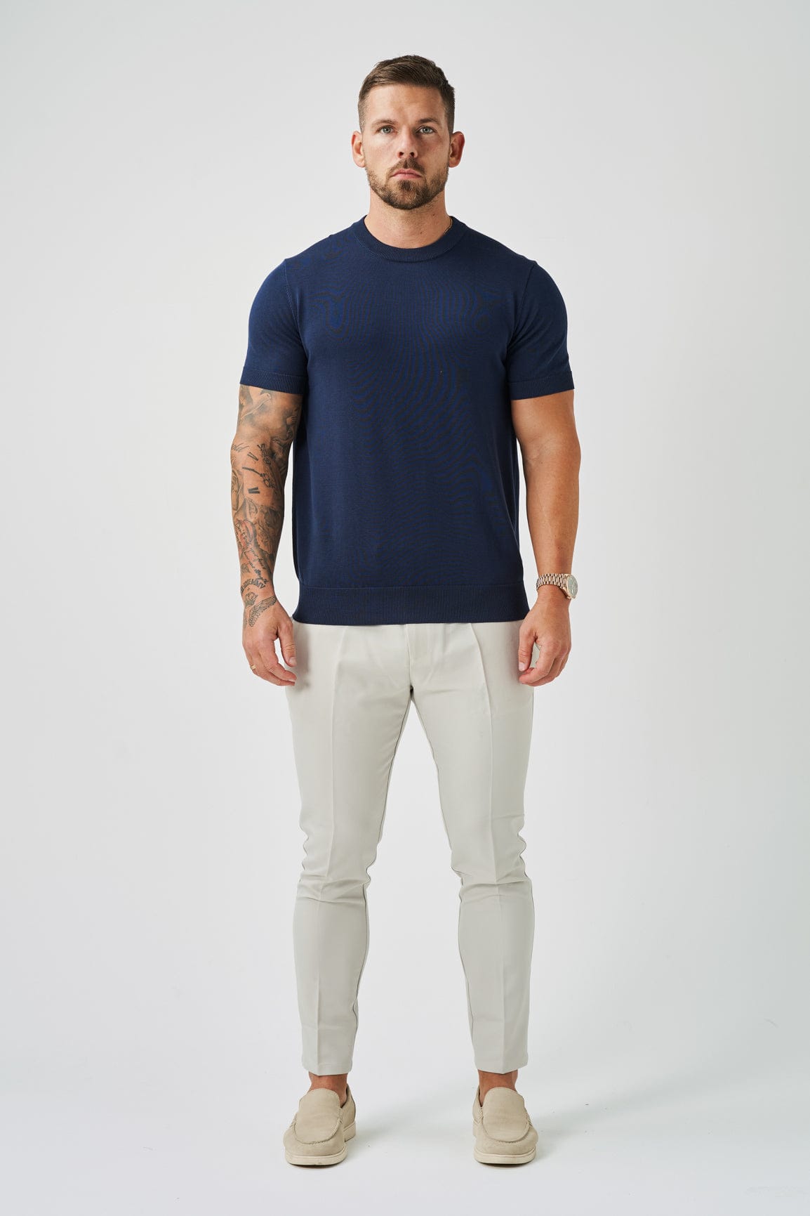 Legend London T-SHIRT LUXE MERCERISED T-SHIRT - NAVY