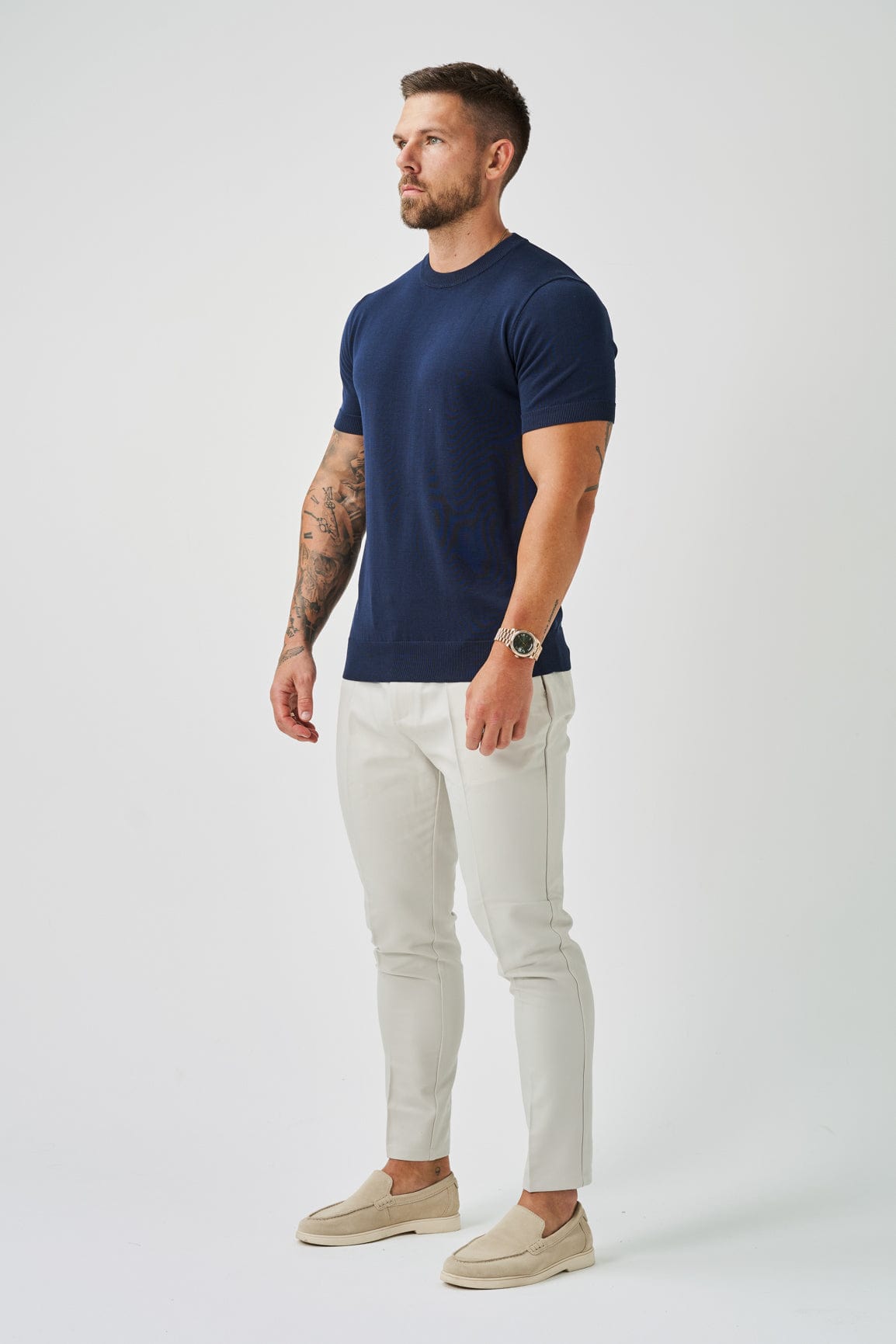 Legend London T-SHIRT LUXE MERCERISED T-SHIRT - NAVY