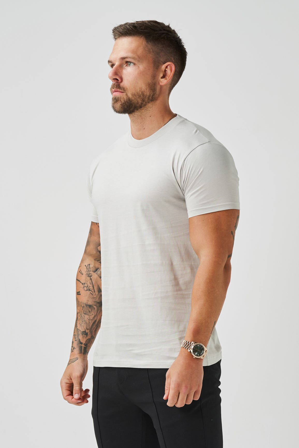 Legend London T-SHIRT LUXE MERCERISED T-SHIRT - PEARL GREY