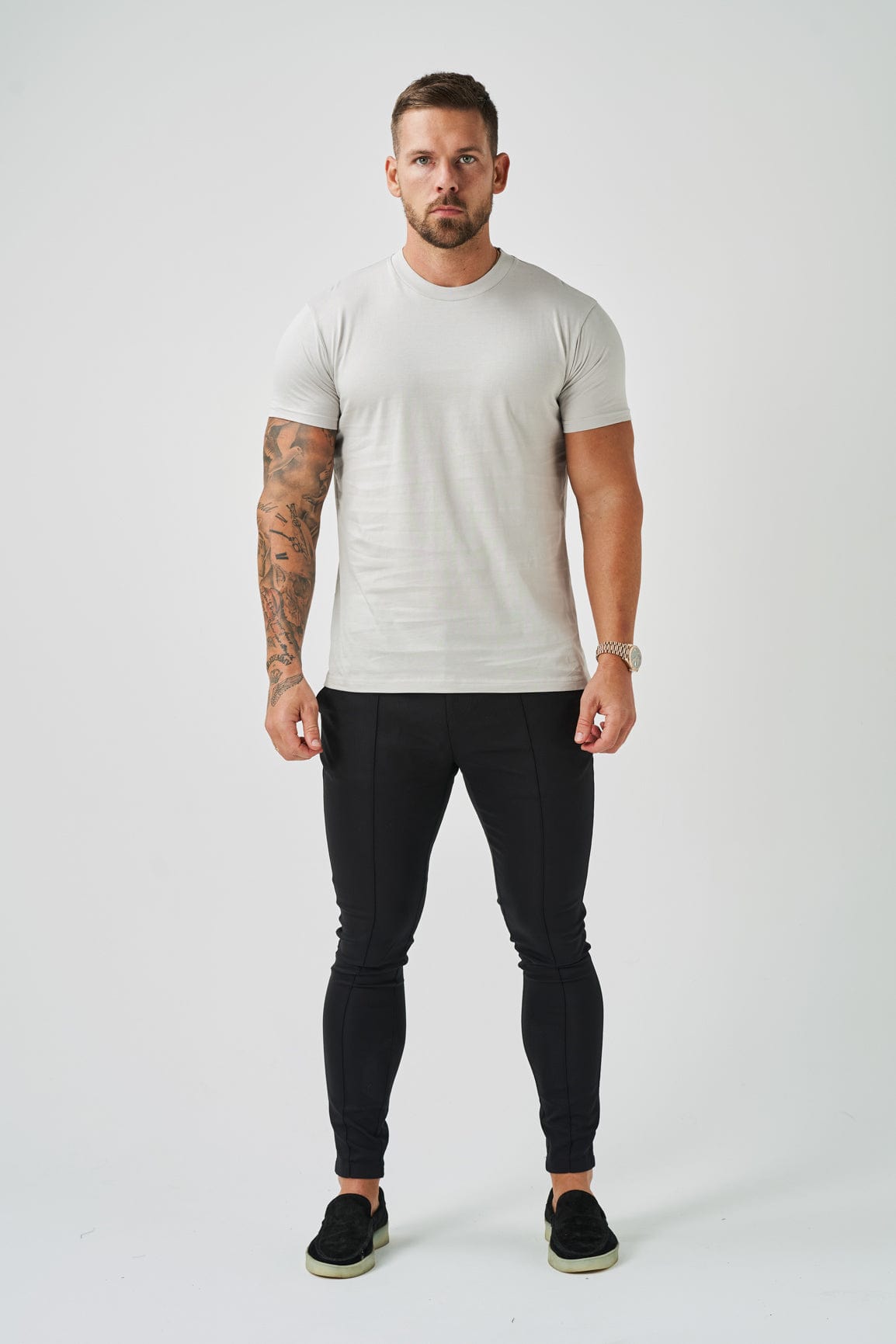 Legend London T-SHIRT LUXE MERCERISED T-SHIRT - PEARL GREY