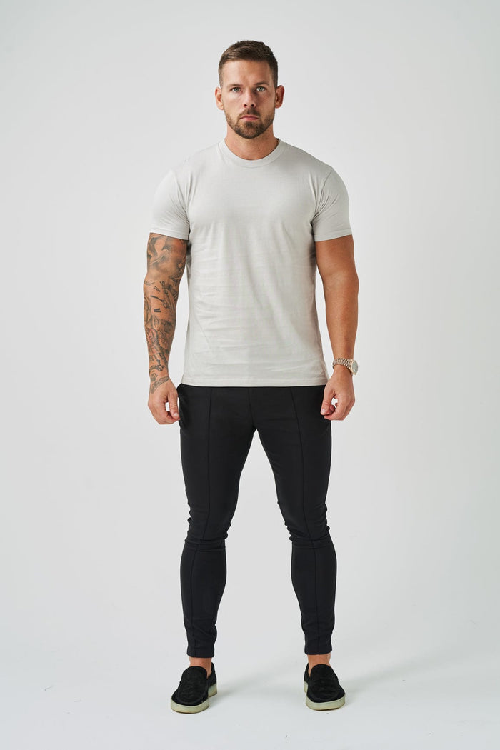 LUXE MERCERISED T-SHIRT - PEARL GREY