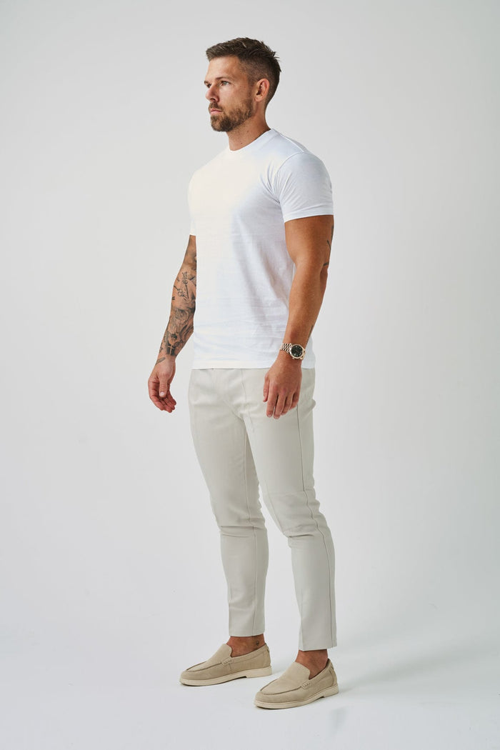 LUXE MERCERISED T-SHIRT - WHITE