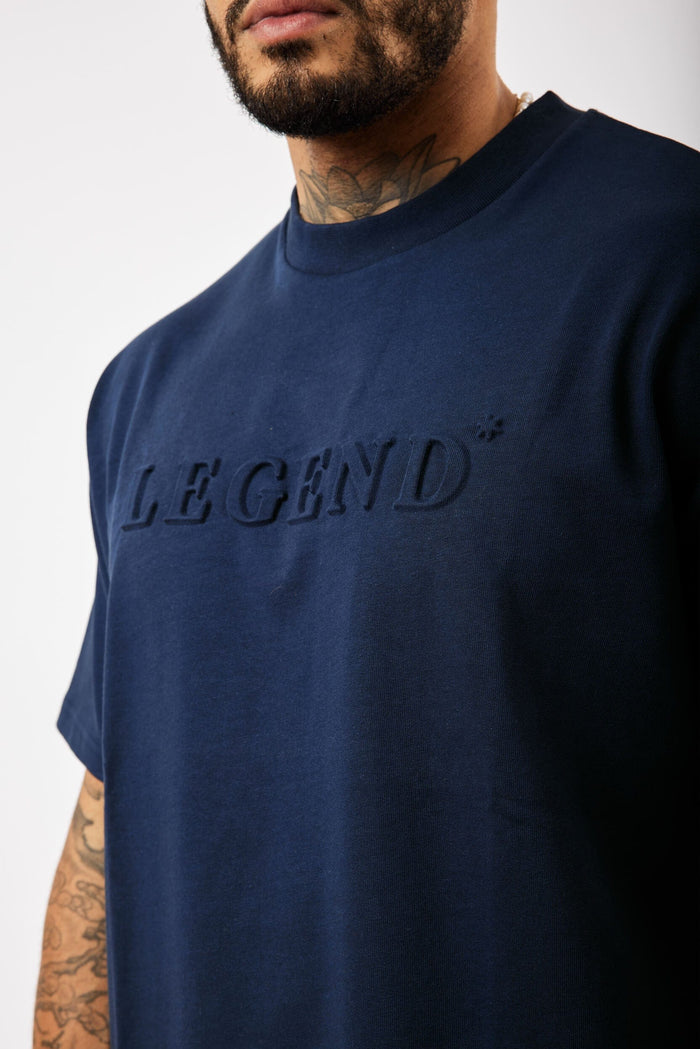 OVERSIZED 3D LOGO T-SHIRT - NAVY