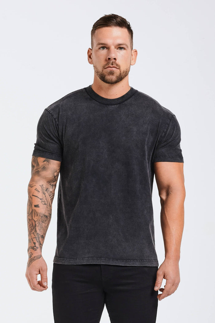 PREMIUM BASIC T-SHIRT 6 PACK (Black, White, Indigo Navy, Charcoal Grey, Olive, Washed Grey)