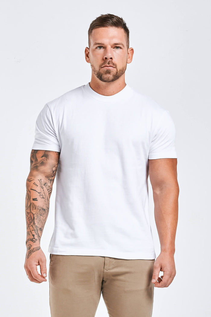 PREMIUM BASIC T-SHIRT 6 PACK (Black, White, Indigo Navy, Charcoal Grey, Olive, Washed Grey)