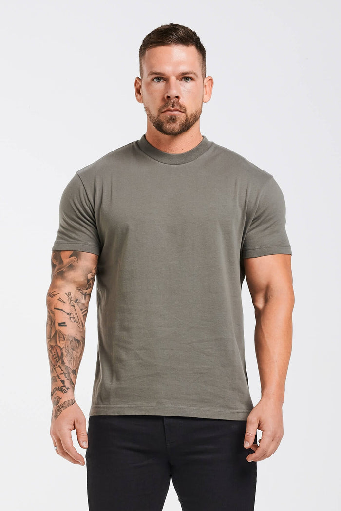 PREMIUM BASIC T-SHIRT 6 PACK (Black, White, Indigo Navy, Charcoal Grey, Olive, Washed Grey)