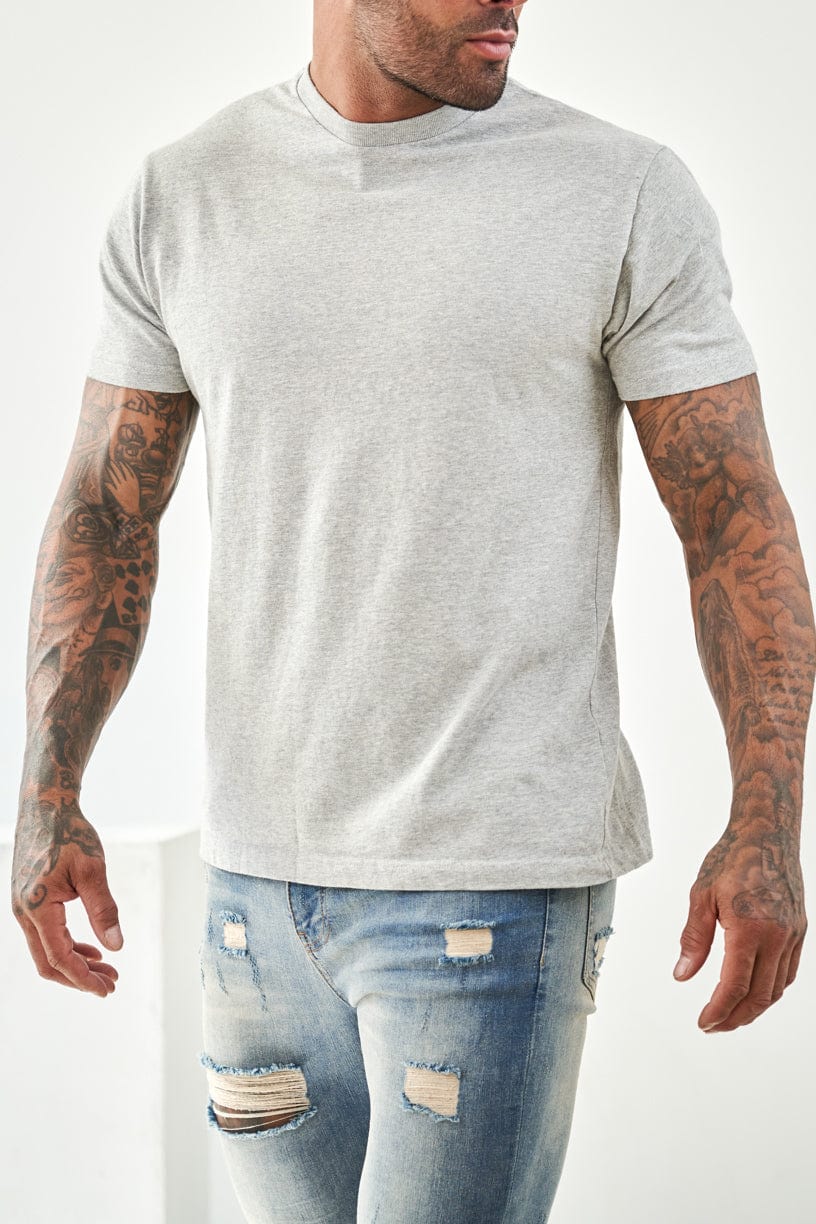 Legend London T-SHIRT PREMIUM BASICS T-SHIRT - GREY MARL