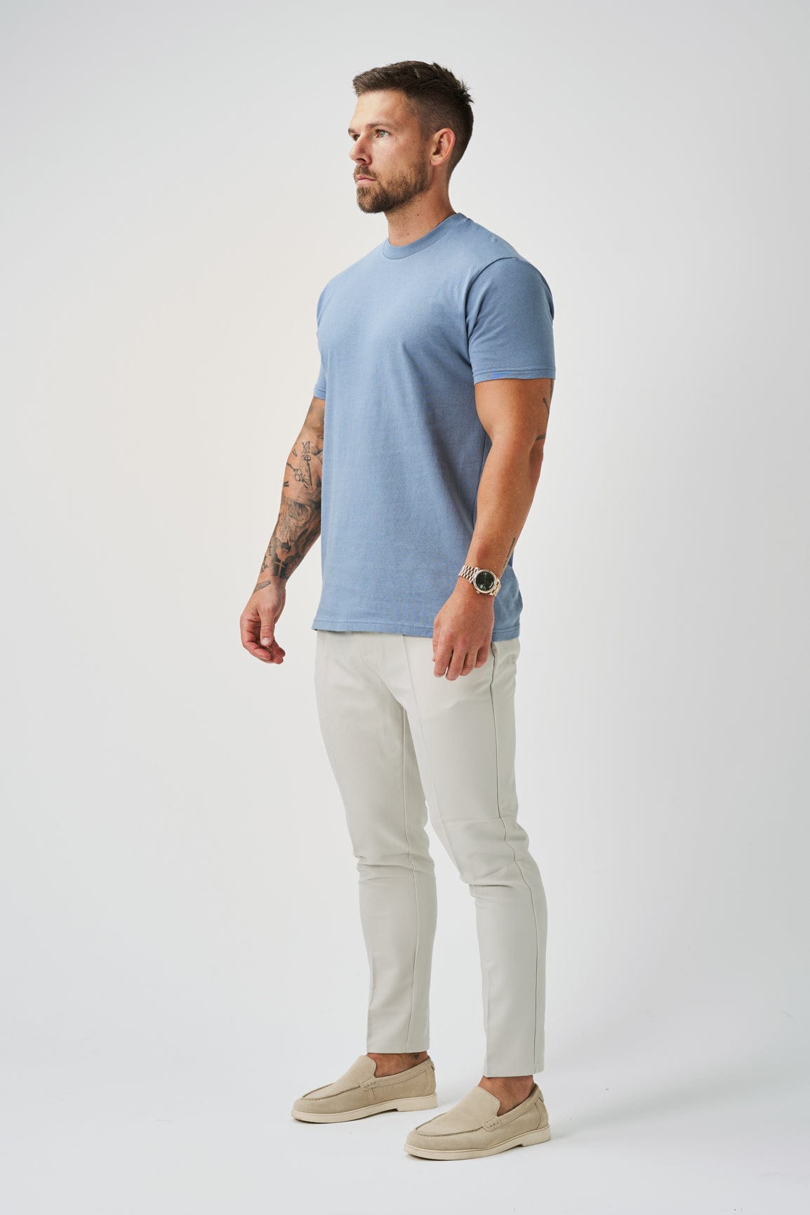 Legend London T-SHIRT PREMIUM BASICS T-SHIRT - STEEL BLUE