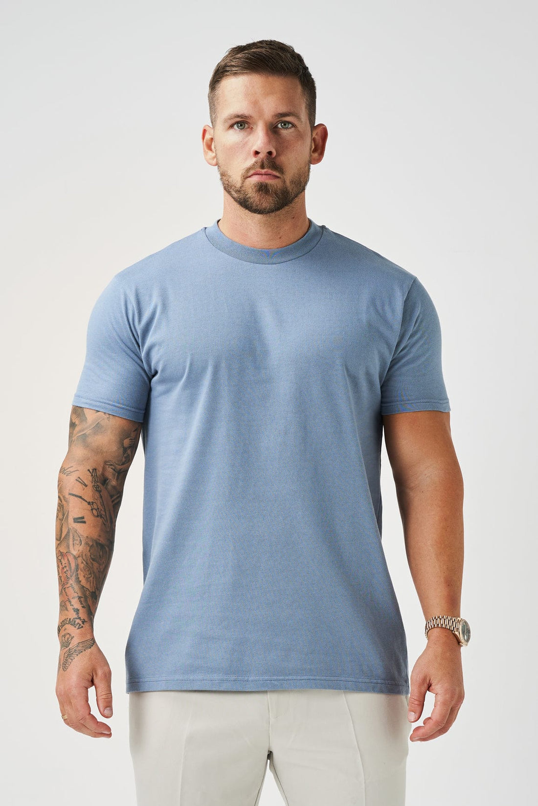 Legend London T-SHIRT PREMIUM BASICS T-SHIRT - STEEL BLUE