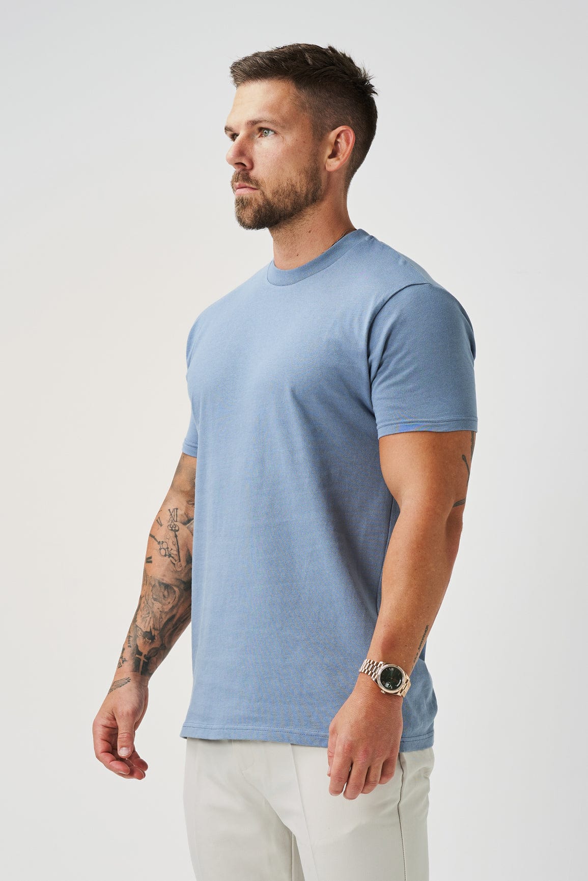 Legend London T-SHIRT PREMIUM BASICS T-SHIRT - STEEL BLUE