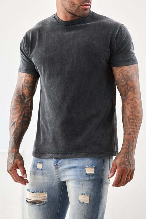 Legend London T-SHIRT PREMIUM BASICS T-SHIRT - WASHED GREY