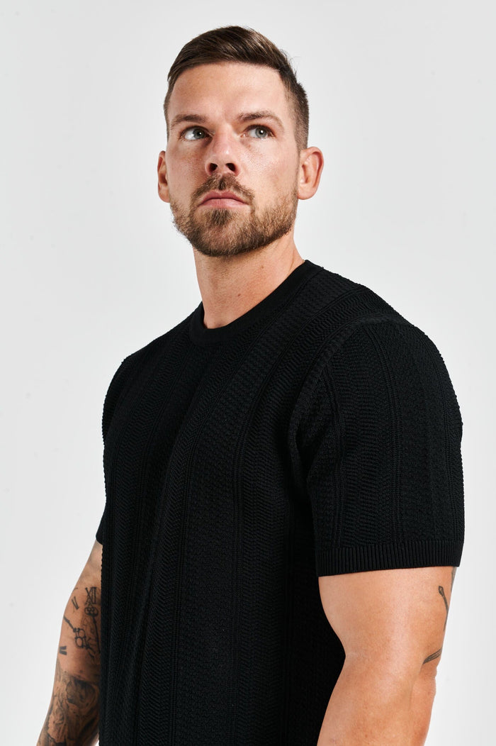 TEXTURED TEE - BLACK