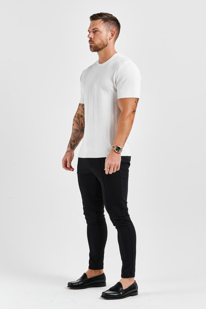 TEXTURED TEE - WHITE