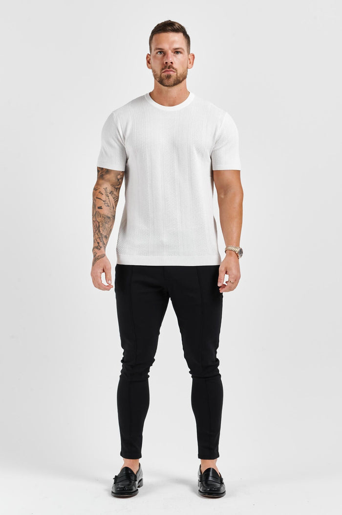 TEXTURED TEE - WHITE