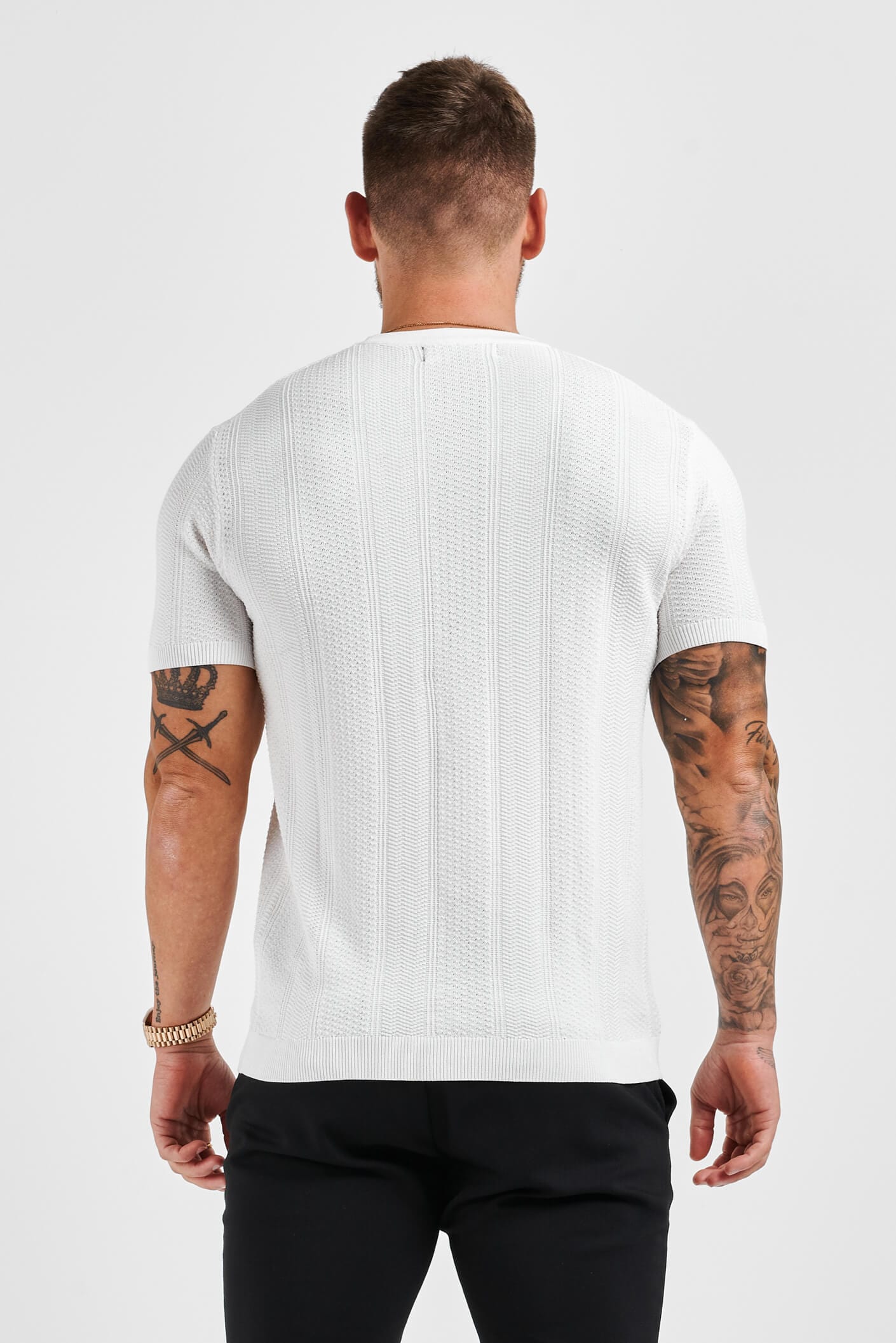 Legend London T-SHIRT TEXTURED TEE - WHITE