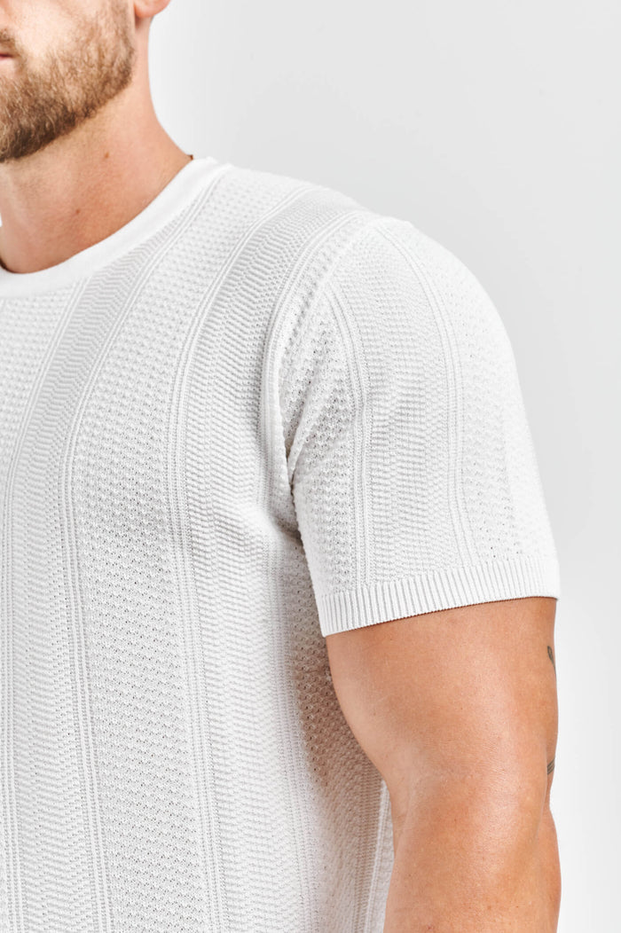 TEXTURED TEE - WHITE